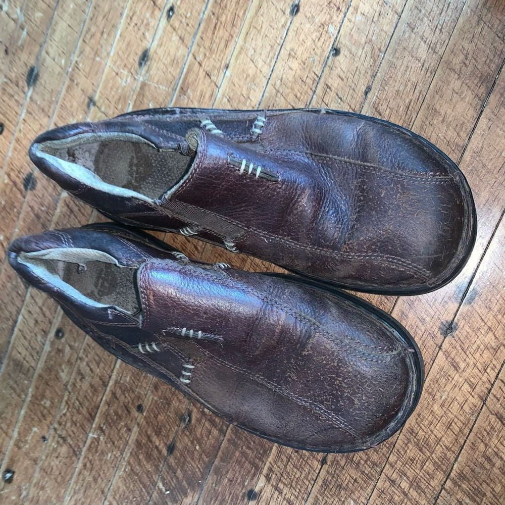 Dr Martens leather slip on loafers Mawgen US10 arch support shoes
